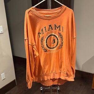 Colosseum Orange Miami Hurricanes Pullover Sweatshirt